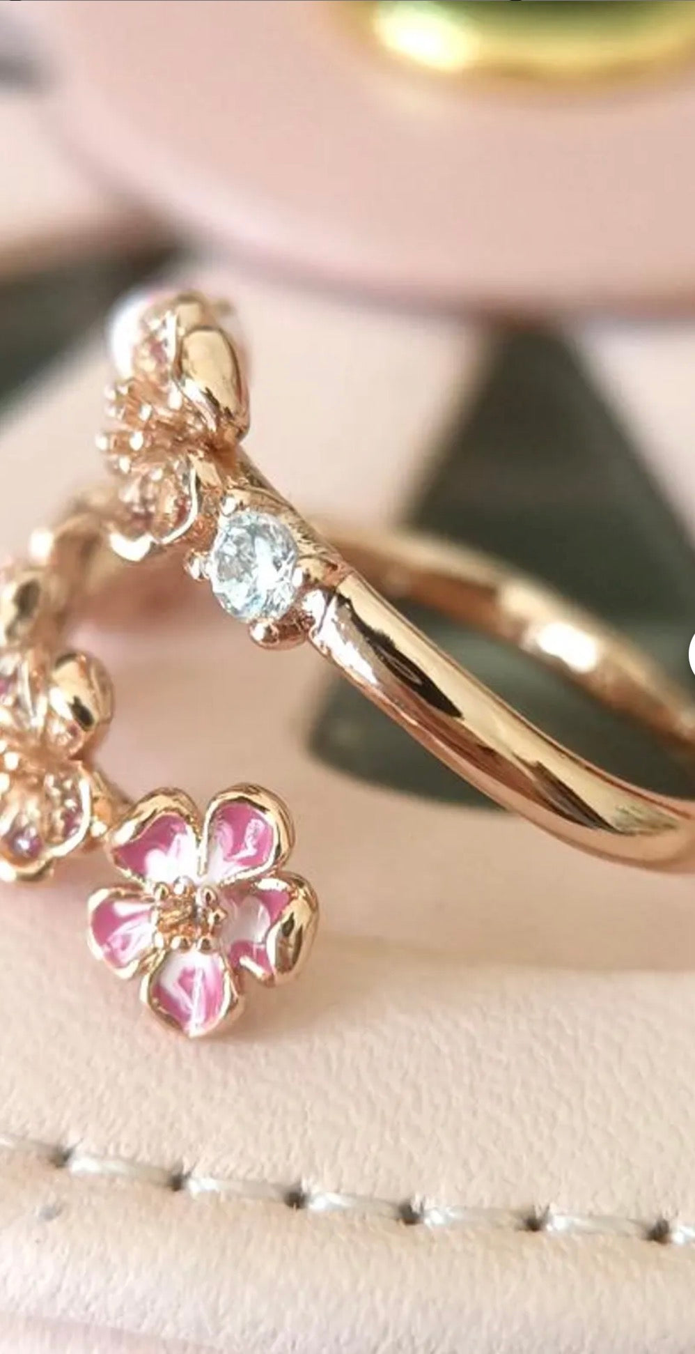💍Bague Fleur PEACH – Édition Luxe (Rose)💍