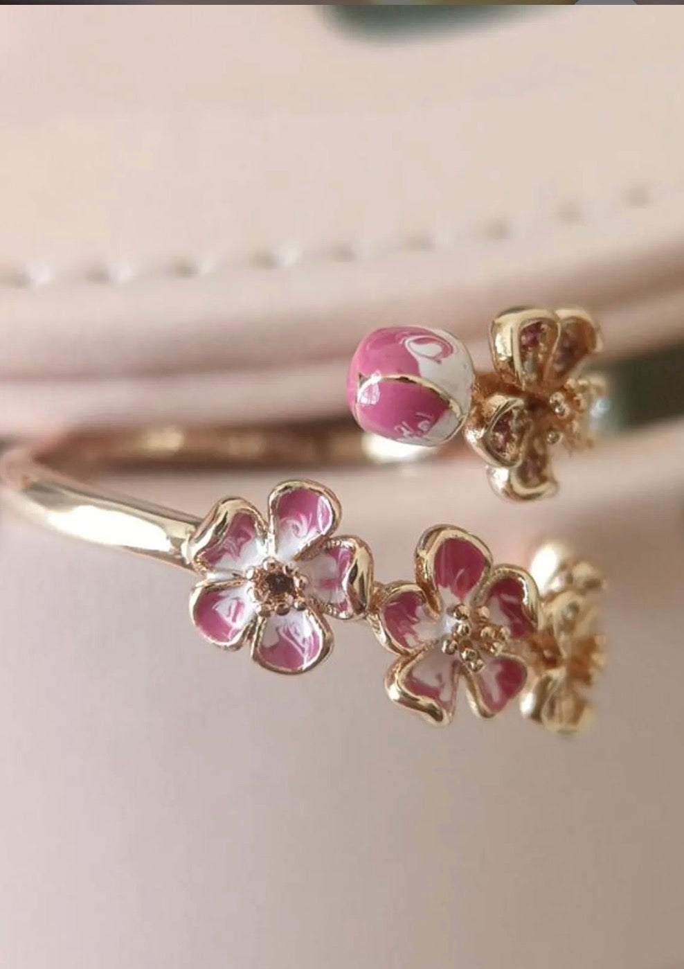💍Bague Fleur PEACH – Édition Luxe (Rose)💍