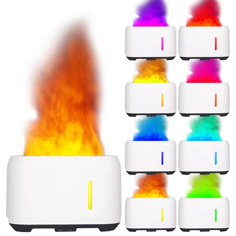 Hot Selling Aroma 7 Colors Flame Led Light air Humidifier 240Ml Flame Diffuser With Timer Set for Home