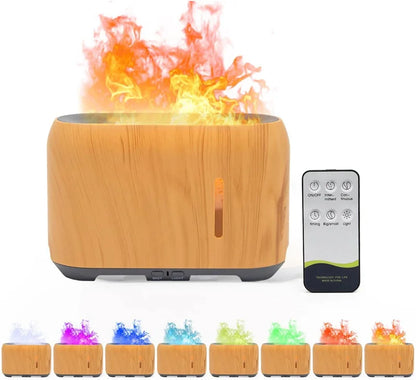 Hot Selling Aroma 7 Colors Flame Led Light air Humidifier 240Ml Flame Diffuser With Timer Set for Home