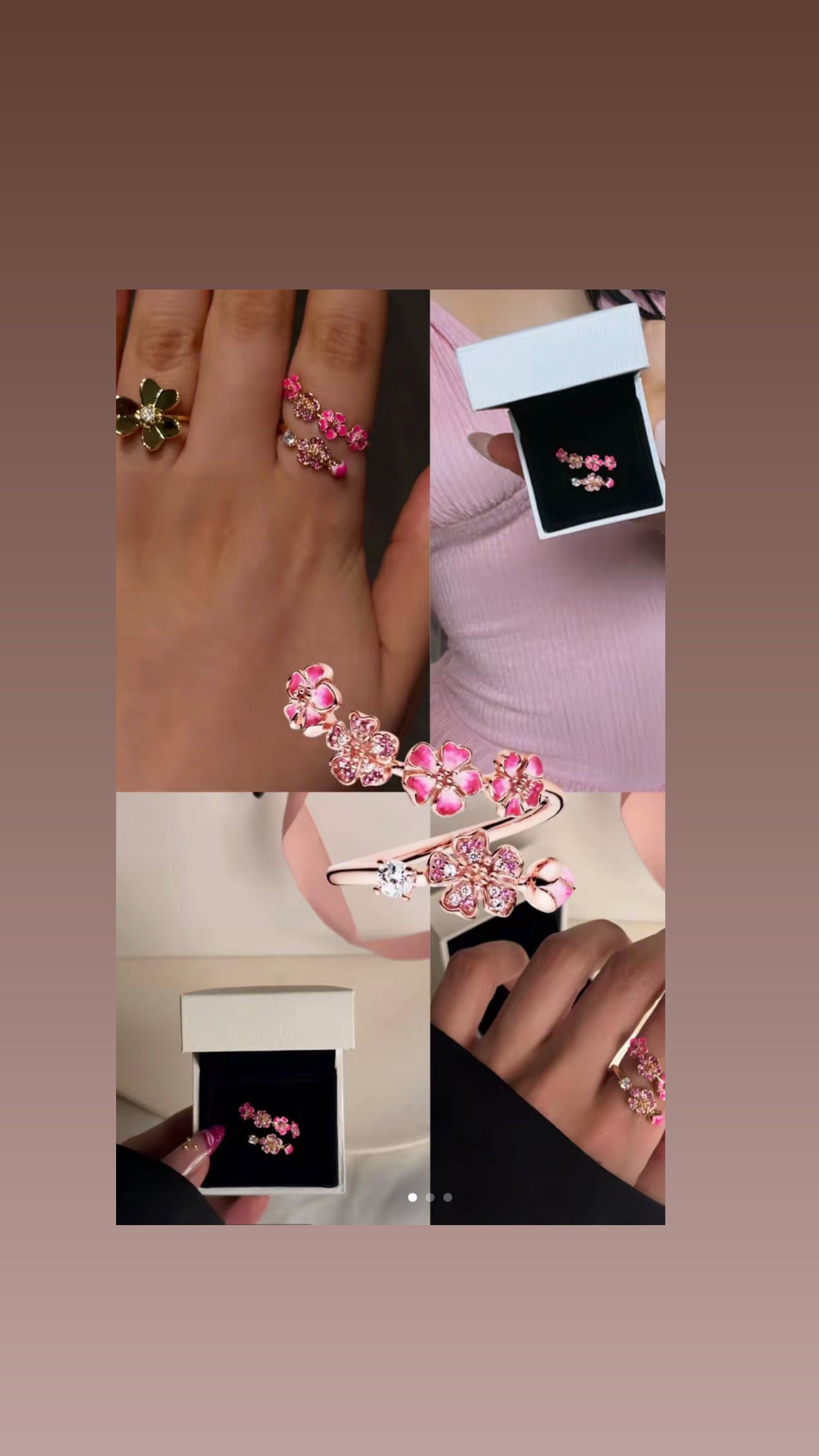 💍Bague Fleur PEACH – Édition Luxe (Rose)💍