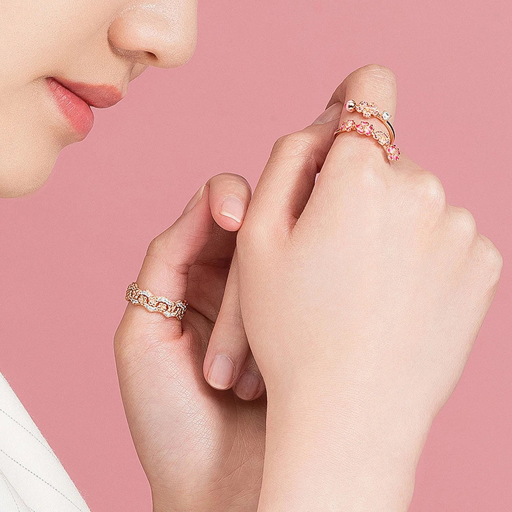 💍Bague Fleur PEACH – Édition Luxe (Rose)💍
