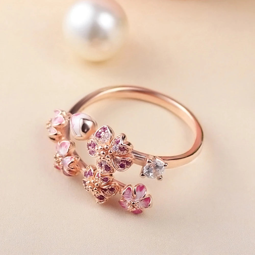 💍Bague Fleur PEACH – Édition Luxe (Rose)💍