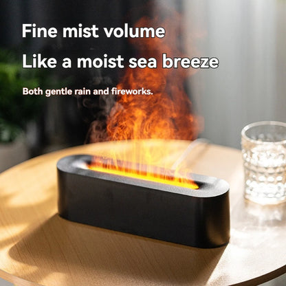 Colorful Simulation Flame Diffuser Home Bedroom Living Room Desktop USB Air Light Mist Humidifier Aroma Diffuser Mechanized